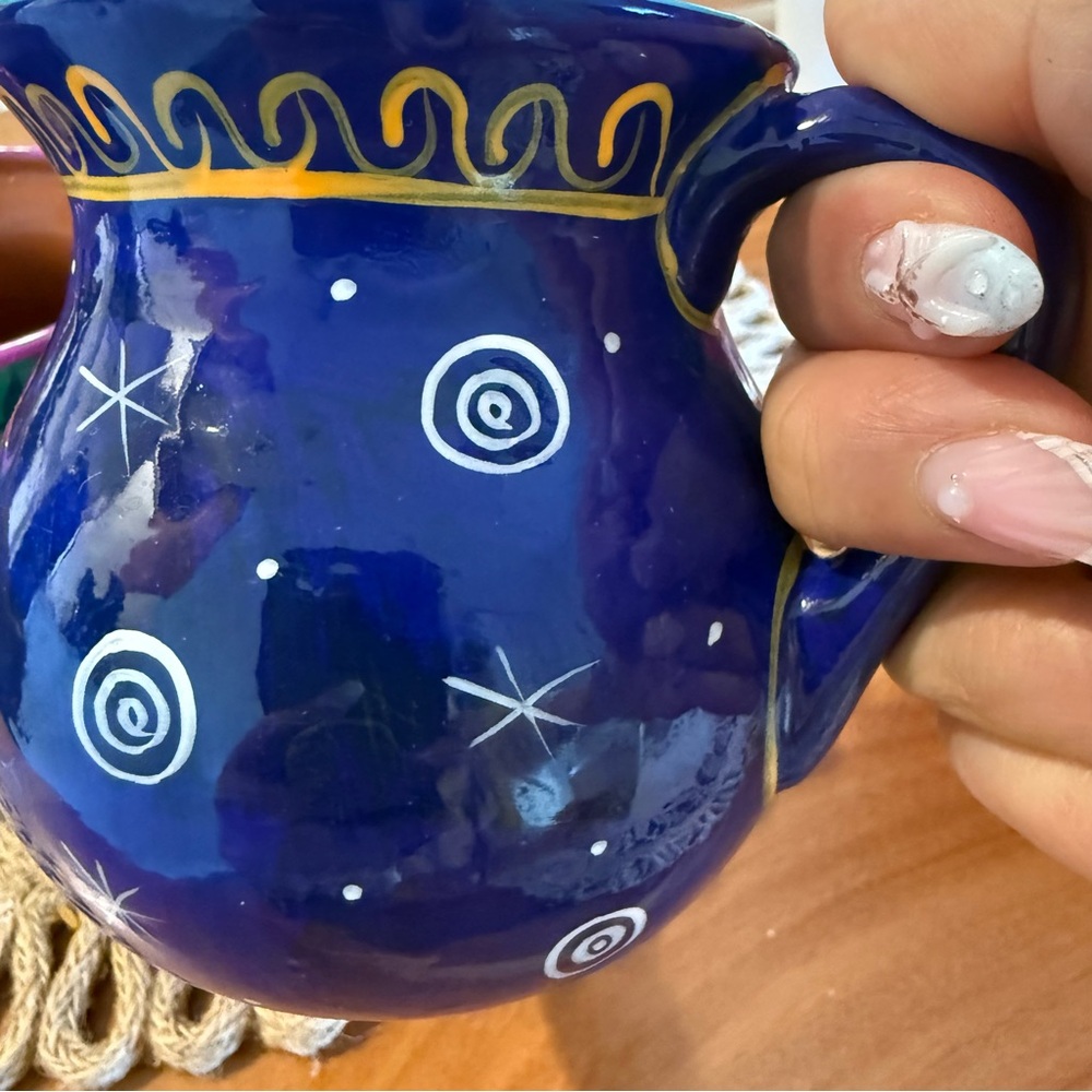Colorful Hand-Painted Ceramic Cups - Picture 8 of 9